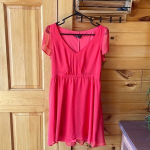 Flowy, Short Coral Dress